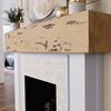 Ekena Millwork Pecky Cypress Faux Wood Fireplace Mantel, NaturaL x 4"D x 48"W MANUPC04X04X48PP